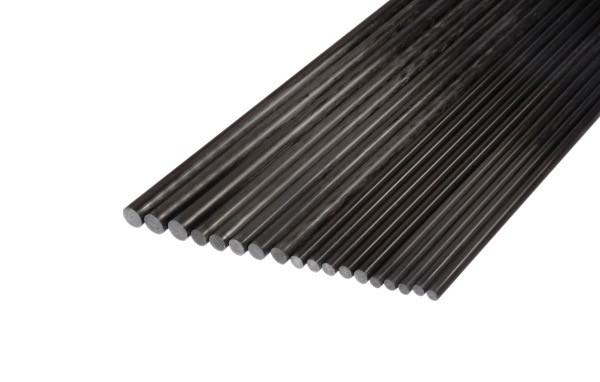 Haste e tubo de fibra de carbono pultrudada